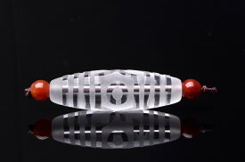 三眼天珠　水晶天珠　36x11mm　天珠 アクセサリー _R5057-3