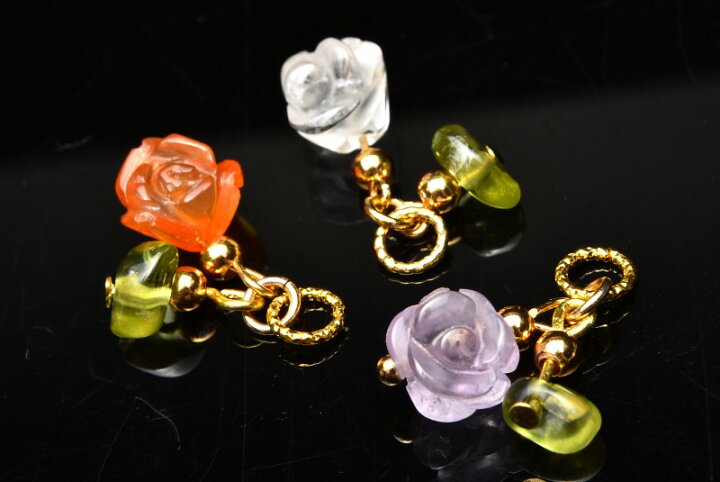 楽天市場】天然石アクセサリー チャーム 季節のお花シリーズ 薔薇 