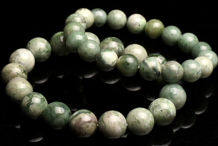 楽天市場】日本銘石 レア！入手困難 北海道産 日高翡翠 12mm 天然石  