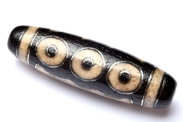 楽天市場】【10％OFF!】銀線天珠 五眼天珠 50x14mm チベット御守り 