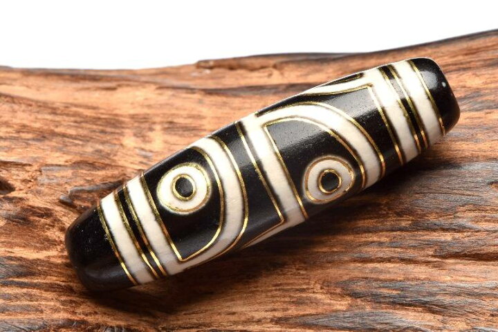 楽天市場】金線天珠 四眼天珠 50x15mm 天珠(貫通穴) 天然石 