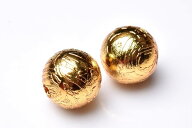 【10％OFF!】アルタイ隕石(メテオライト)　8mm　丸玉(貫通穴) ゴールドコーティング ビーズ ハンドメイド…