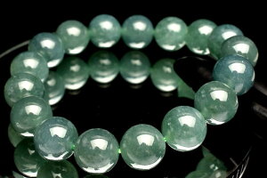 【1点物】グアテマラ産◇希少 ブルージェダイト 青翡翠 11.5mm ブレスレット アクセサリー _MA6331