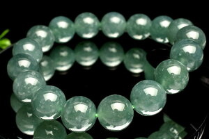 【1点物】グアテマラ産◇希少 ブルージェダイト 青翡翠 11.5mm ブレスレット アクセサリー _MA6332