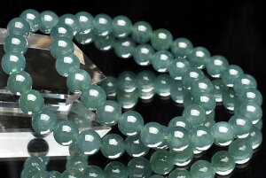 グアテマラ産◇希少 ブルージェダイト 青翡翠 7.5mm ブレスレット アクセサリー 1個売り _B1453-75