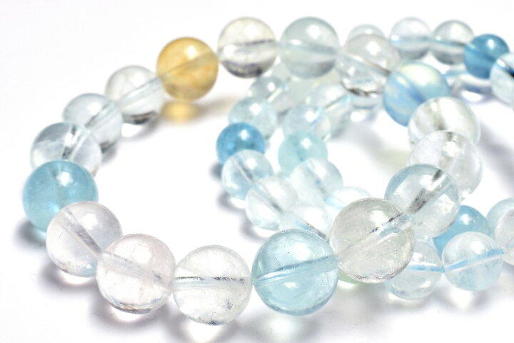 楽天市場】色彩美 アクアマリン 11.5-12mm ブレスレット アクセサリー 