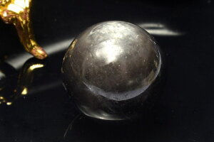 【1点物】南アフリカ産◇金属シラー ブラックアクアマリン 21mm 丸玉(台座なし) スフィア _PC6068