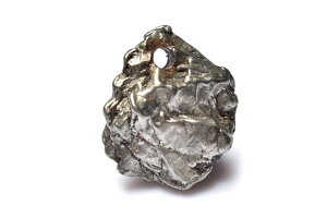 【1点物】アルゼンチン産 カンポ・デル・シエロ(隕石) 20x17mm 原石(トップ穴) ルース ハンドメイド _PC6436