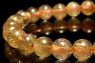 【20％OFF!】【1点物】AA☆黄金の煌めき ゴールドルチルクォーツ　7mm ブレスレット アクセサリー _MC6316