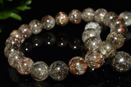 希少カラー◇濃密内包 ブラックブロンズルチルクォーツ　13mm ブレスレット アクセサリー 1個売り _BG659…