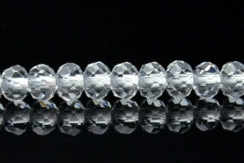 【連売り】2x3mm【水晶ボタンカット 】 1連（約38cm）天然石 パワーストーン ビーズ パーツ _R1353