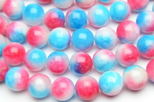 【連売り】【キャンディジェイド 花翡翠】10mm1連(約38cm)天然石 パワーストーン ビーズ パーツ _R1683-10