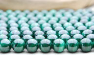 【連売り】マラカイト　8mm 1連（約38cm）天然石 パワーストーン ビーズ パーツ _N1303