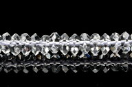 【連売り】【水晶ボタンカット】　4x8mm 1連（約38cm）天然石 パワーストーン ビーズ パーツ _R890-8
