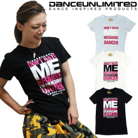 3枚以上で2,552円!! Tシャツ レディース 半袖 Tシャツ DANCE UNLIMITED #DU-1401【ダンス 衣装 ヒップホップ/ダンス ウェア/フィットネス ウェア/ヨガ ウェア/ズンバ ウェア/スポーツ/ランニング/エアロビ/リトモス/ヒップホップ/DANCE】【メール便対応】