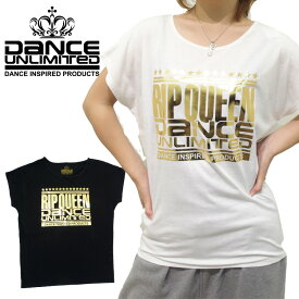 3枚以上で2,552円!! Tシャツ レディース 半袖 ドルマン Tシャツ DANCE UNLIMITED #DL-1404【ダンス 衣装 ヒップホップ/ダンス ウェア/フィットネス ウェア/ヨガ ウェア/ズンバ ウェア/スポーツ/ランニング/エアロビ/リトモス/ゆるトップス】【メール便対応】