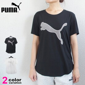 【プーマ Tシャツ レディース】 半袖 Tシャツ PUMA レディース EVOSTRIPE Tシャツ スポーツウェア トレーニングシャツ ランニング ジョギング ジム フィットネス #585246【メール便対応】