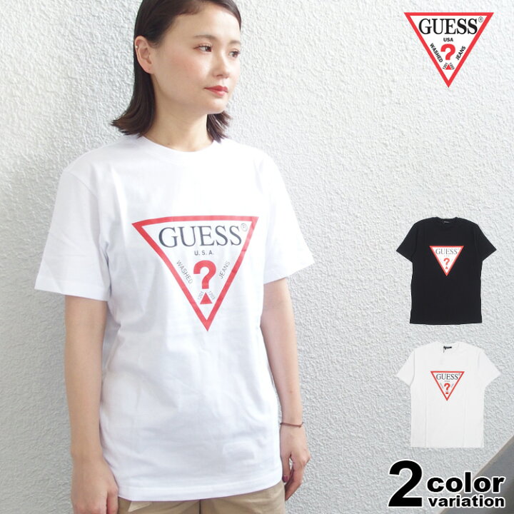 楽天市場】ゲス GUESS Tシャツ 半袖 メンズ レディース TRIANGLE LOGO 