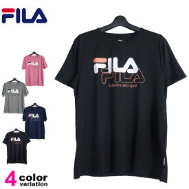 【フィラ Tシャツ レディース】 FILA 半袖 グラフィック Tシャツ ハニカムメッシュ レディース レディス スポーツウェア ランニング ジョギング ジム フィットネス 吸水速乾 UV対策 吸汗 ドライ フィット 大きいサイズ ビッグシルエット #fl6508【メール便対応】