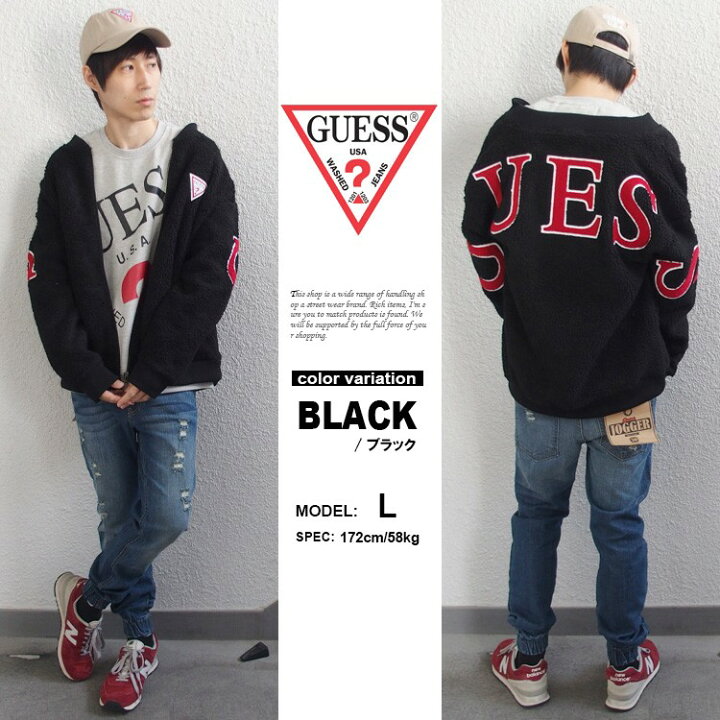 楽天市場】GUESS ゲス ボアジャケット ボア フリース ジャケット 