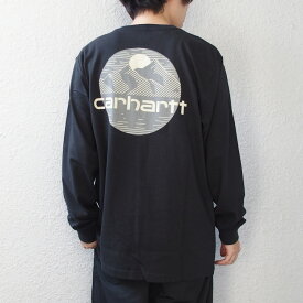 カーハート Tシャツ 長袖 ロンT ポケットTシャツ バックプリント リラックスフィット Carhartt Relaxed Fit Heavyweight Mountain Graphic Pocket L/S T USAモデル [105955] [TK5955-M] 【メール便対応】