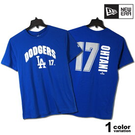 大谷翔平 Tシャツ MLB公式グッズ NEWERA ニューエラ #17 LA Dodgers ロサンゼルス ドジャース 半袖 Tシャツ Los Angeles Dodgers (New Era トップス メンズ レディース 14357874 USモデル 並行輸入品) 【メール便対応】