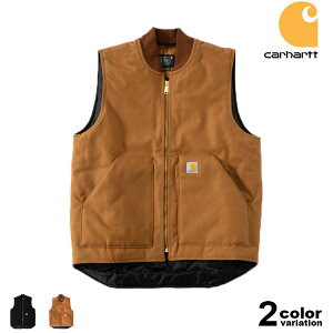 Carhartt �J�[�n�[�g �x�X�g �����b�N�X�t�B�b�g �_�b�N ���[�N�x�X�g ��� �l�C �L���e�B���O ���n ���� Relaxed Fit Firm Duck Insulated Rib Collar Vest USA���f�� [106676] [V01]�ycarhartt �W���P�b�g �J�[�n�[