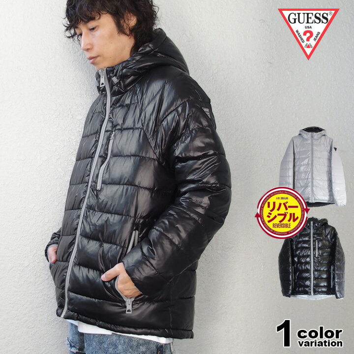 楽天市場】GUESS ゲス 中綿 ジャケット リバーシブル パファー  