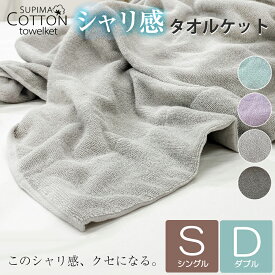 タオルケット シングル ダブル 綿100％ スーピマコットン コットンタオルケット 夏掛け 肌掛け 涼感 吸水 通気性 洗える スーピマコットン ふんわり パイル地 ブランケット オールシーズン 寝具 おしゃれ 新生活 夏用 タオルシーツ