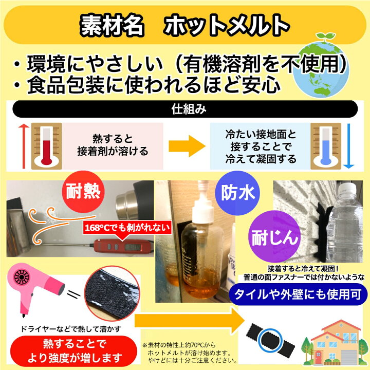 楽天市場 Latuna マジックテープ 面ファスナー 両面テープ パワフルピタクロ 超強力 5 10cm 15枚セット 防水 耐熱 防じん オス メス 新生活 一人暮らし ラチュナ 楽天市場店