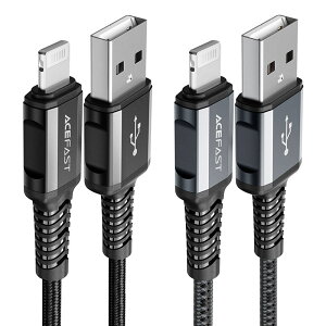 AceFast uh Lightning P[u 1.2m }[d MFIF CgjO [dP[u } PD 100w USB-A Type-A ^CvA [d  O[ iPhone14 Plus iPhone13 iPhone12 iPhone11 Pro Max iPhoneSE iPhone8 AirPods X}
