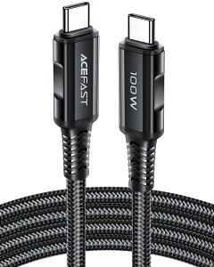 AceFast uh Type-c -Type-c P[u 2m }[d [dP[u } PD 100w USB-C TypeC TypeC USB ^CvC [d 480Mbps ϋv RlN^ PDΉ  Black O[ Gray iPad MacBook Pro Android Galaxy X}z 