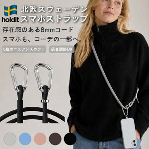 holdit �X�}�z�V�����_�[ �X�g���b�v 8mm ���� �k���f�U�C�� �j���A���X�J���[ �X�}�z�X�g���b�v �΂߂��� �������� �����h�~ ������� ���킢�� ���f�B�[�X �����Y iPhone iPhone18Pro iPhone18ProMax And