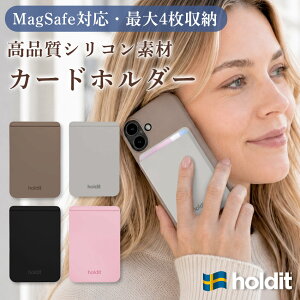 holdit MagSafe�Ή� �V���R�� �J�[�h�z���_�[ �J�[�h�P�[�X �E�H���b�g �}�O�l�b�g �X�}�z �S�@��Ή� iPhone 17 Pro Max 16 15 Android Galaxy PASMO IC�J�[�h �w�ʃ|�P�b�g �}�O�Z�[�t �J�[�h���[ �ϏՌ� ��