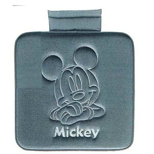 ディズニー ミッキー プレスベロアクッション 角 グレー 車 シートクッション カー用品