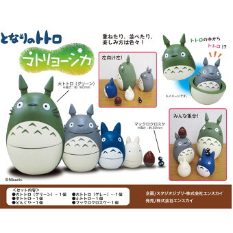 楽天市場 送料無料 となりのトトロ マトリョーシカ 188641 キャラクターズショップ ラフラフ