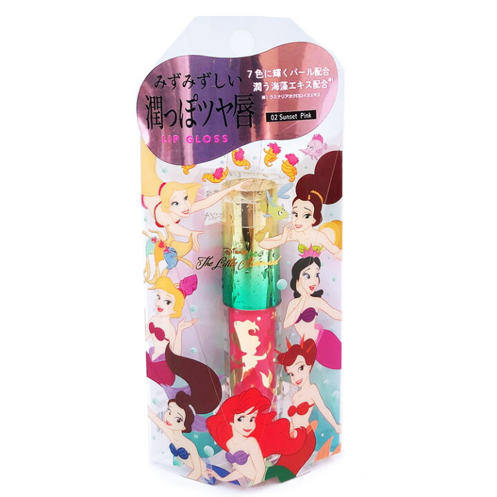 楽天市場 ディズニーリトルマーメイドグッズ リップグロス Sunsetpink02 アリエルシスター 1994 ラッピング不可 キャラクターズショップ ラフラフ