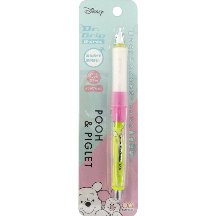 楽天市場 ディズニー くまのプーさん グッズ ドクターグリップ Gスペックシャープペン プー ピグレット Pompomcolor ラッピング不可 キャラクターズショップ ラフラフ