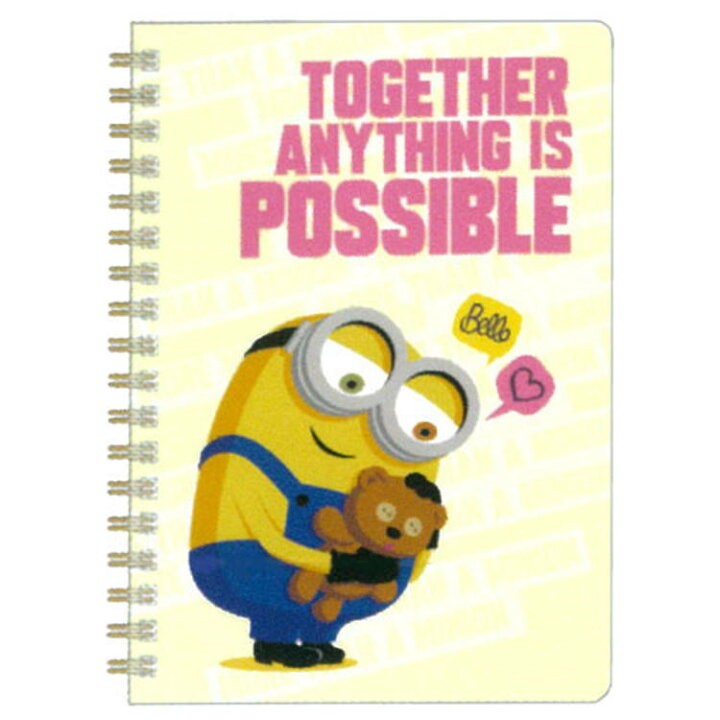 楽天市場 ミニオンズ2 グッズ Wリングノートb6 Tー2d ミニオンズフィーバー キャラクターズショップ ラフラフ