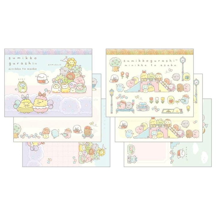 楽天市場 2種セット すみっコぐらしグッズ クロスメモ みにっコとあそぼ キャラクターズショップ ラフラフ