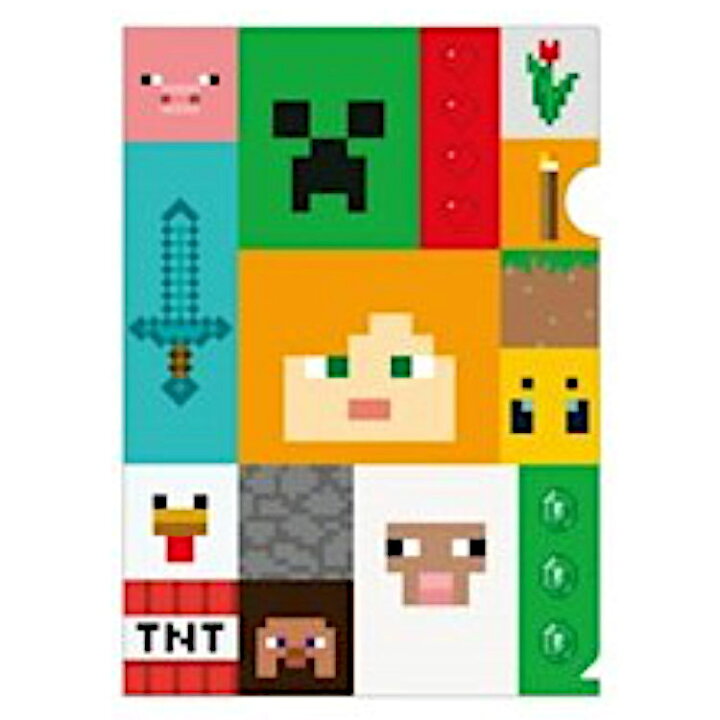 楽天市場 Minecraft グッズ クリアファイル D マインクラフト キャラクターズショップ ラフラフ