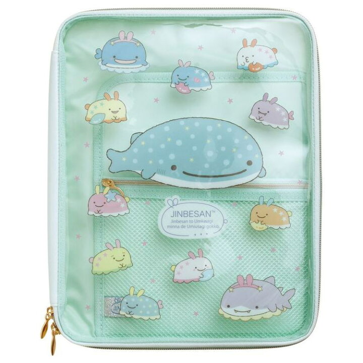 楽天市場 じんべえさんグッズ クリアマルチケース じんべえさんとうみうさぎ キャラクターズショップ ラフラフ