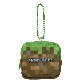 Minecraft マインクラフト グッズ ミニキューブポーチ 草ブロック ボールチェーン 小物入れ コレクション