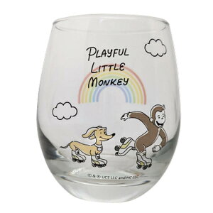 おさるのジョージ 3Dグラス レインボー グラス コップ カップ シンプルライン 274995