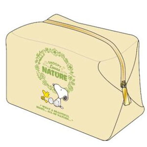 スヌーピー ポーチ ベージュ ケース コスメポーチ 小物入れ 化粧ケース Loves NATURE 302083