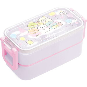 すみっコぐらし 2点ロックはし付2段ランチボックス ランチマーケット 弁当箱 ランチBOX 600ml 箸付