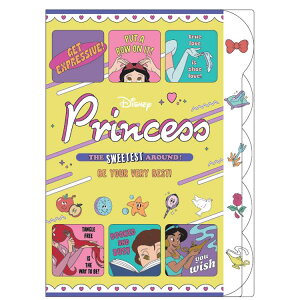 ディズニープリンセス ダイカットクリアファイル5P 集合 ファイル 書類整理 収納 インデックス 763354