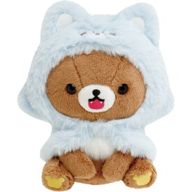 リラックマ ぬいぐるみ チャイロイコグマ アオコグのおとまり がおぉ お座り ケープ 口開き