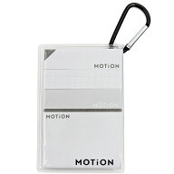 MOTiON カラビナケース付きふせん 210400 モノクロ シンプル【ラッピング不可】