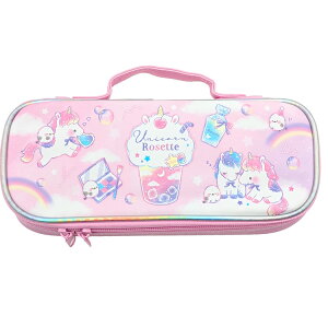 ユニコーンロゼット ラウンドファスナーペンケース 新学期 218697 筆箱 ピンク